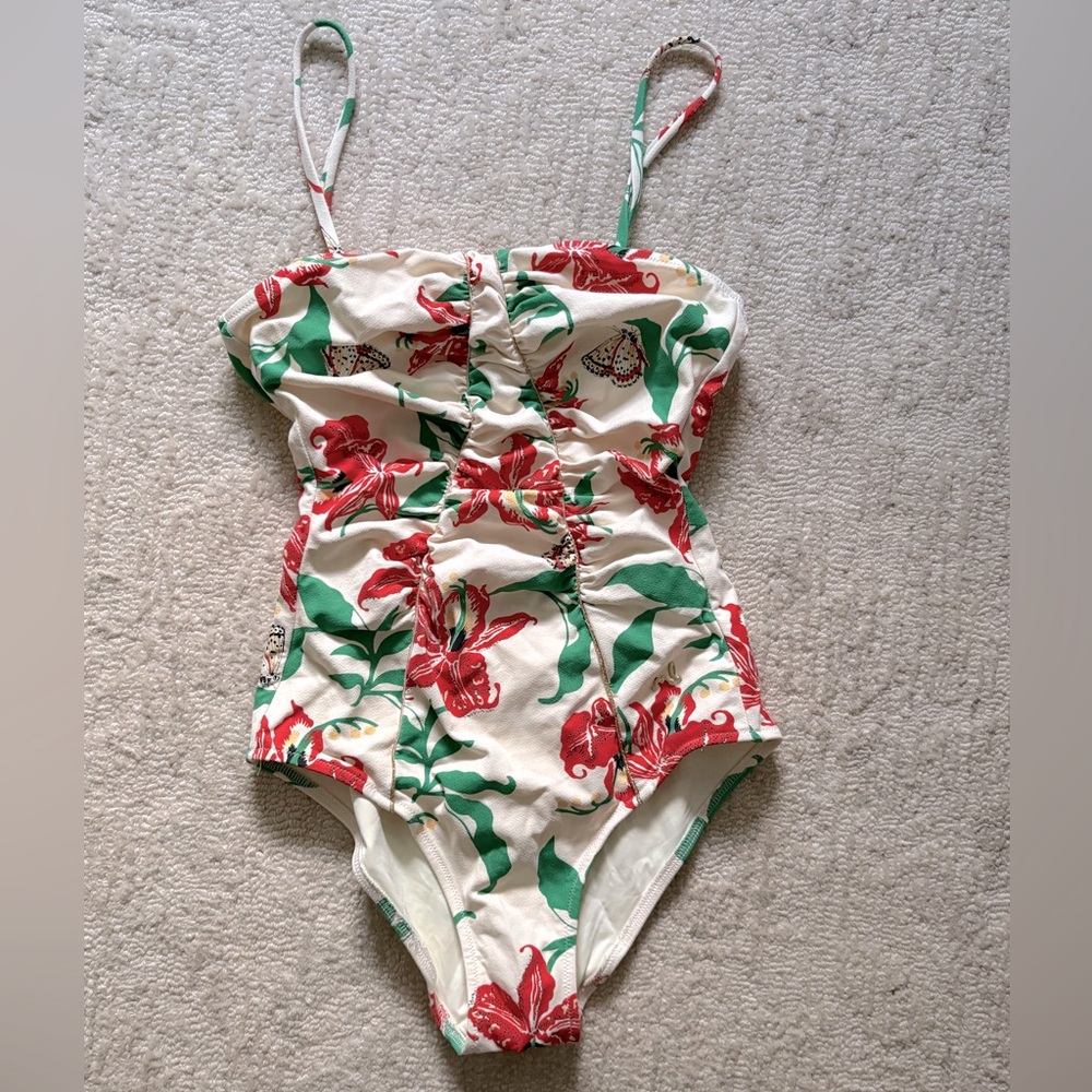 Morgan Lane Ruched Floral Swimsuit